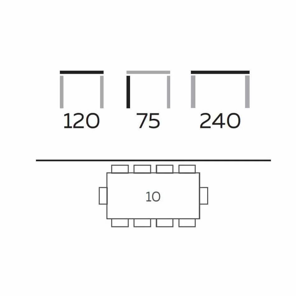 Tabela Moderne e Darkës në Gres dhe Druri i Hirit i Prodhuar në Itali - Croma Viadurini