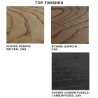 Tavolinë ngrënieje moderne në dru dhe qelq të rimesuar Prodhuar në Itali - Strappo Viadurini