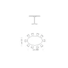 Tavolinë ngrënieje ovale me luks Made in Italy Top Fenix - Dollarë Viadurini