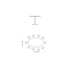 Tavolinë ngrënieje ovale me luks Made in Italy Top Fenix - Dollarë Viadurini