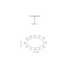 Tavolinë ngrënieje ovale me luks Made in Italy Top Fenix - Dollarë Viadurini