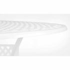 Tavolina për darkë në natyrë në alumin të lyer me të bardhë ose antracit - Shpejtë Viadurini