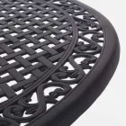 Tavolina për darkë në natyrë në alumin të lyer me të bardhë ose antracit - Shpejtë Viadurini