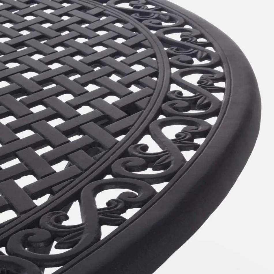 Tavolina për darkë në natyrë në alumin të lyer me të bardhë ose antracit - Shpejtë Viadurini