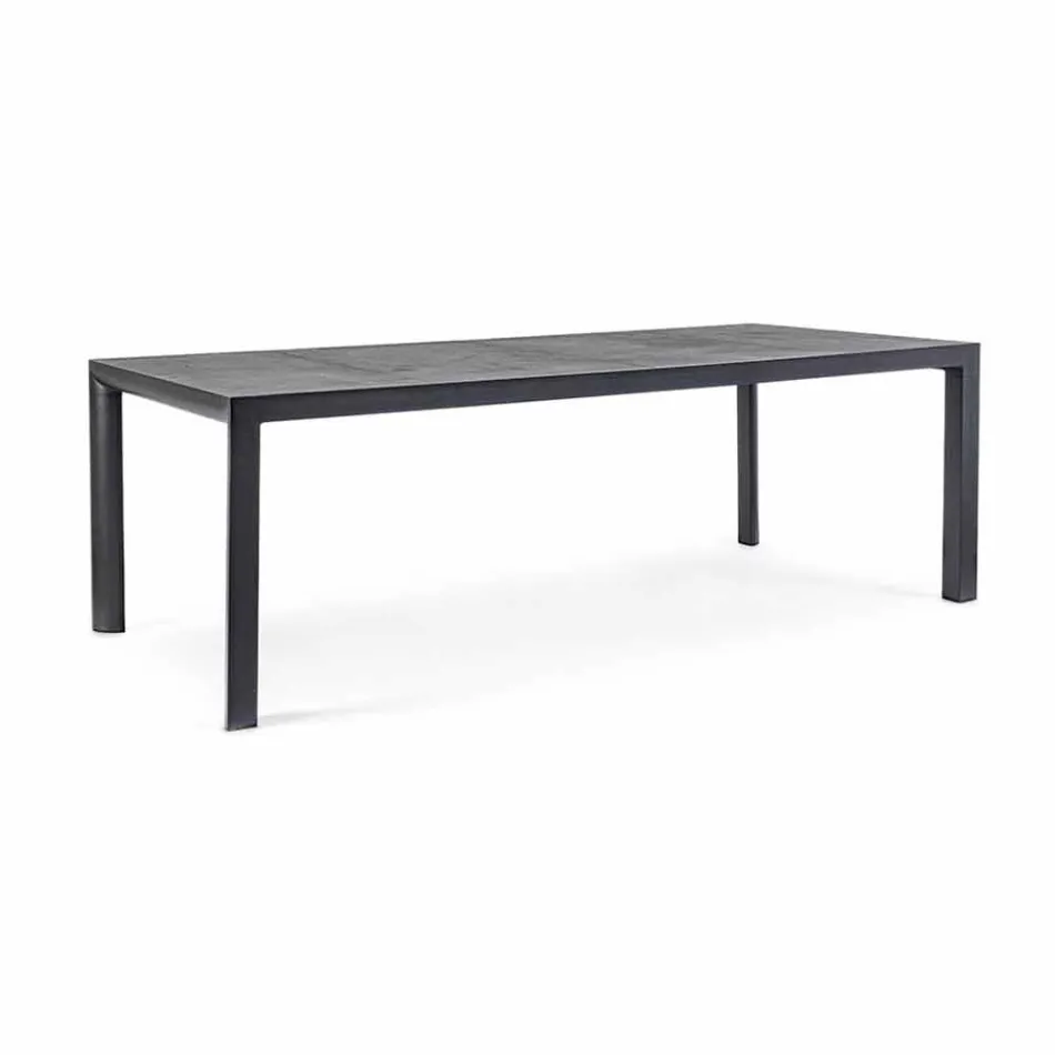 Tavolinë për darkë në natyrë në qeramikë dhe alumin, Homemotion - Salem Viadurini