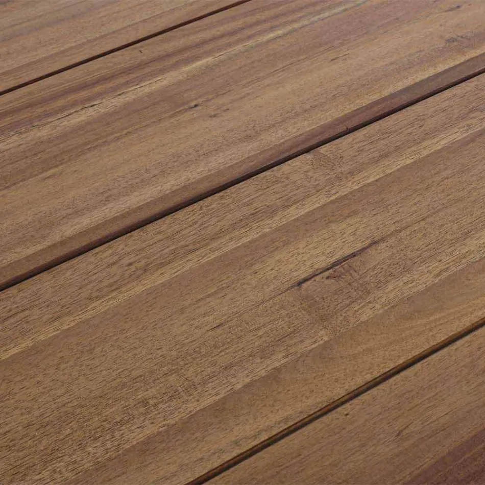 Tavolinë për darkë në natyrë në përfundim të vajit të drurit të akacisë - Leonard Viadurini