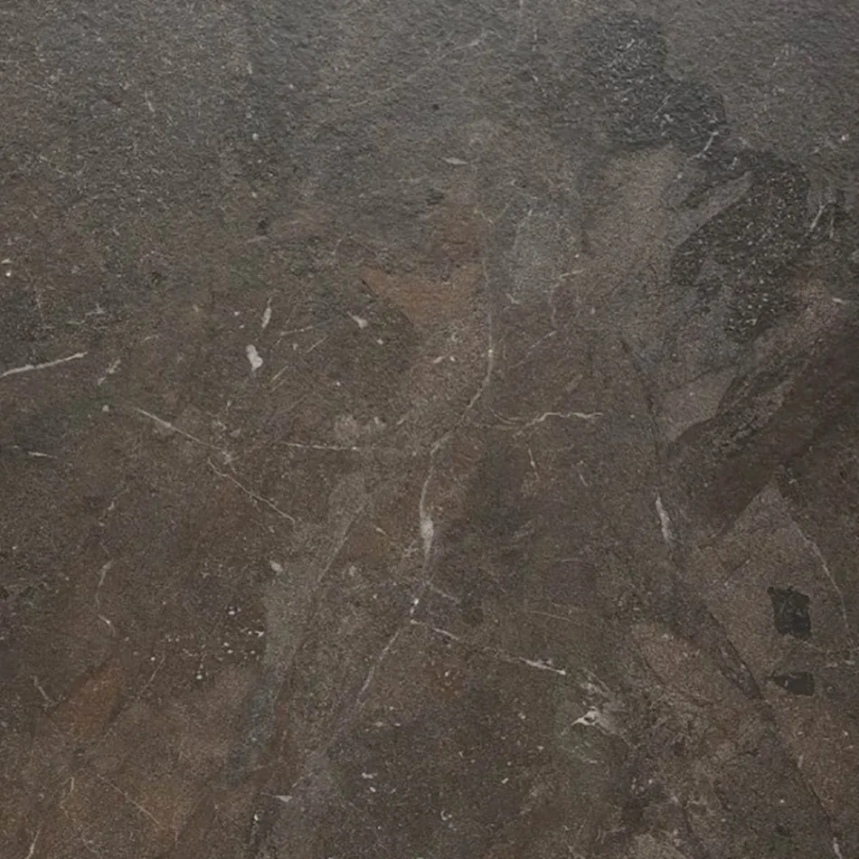 Tavolinë ngrënieje kopshti në dru dhe enë guri Iroko Prodhuar në Itali - Bresson Viadurini