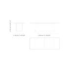 Tavolinë ngrënieje kopshti në dru dhe enë guri Iroko Prodhuar në Itali - Bresson Viadurini