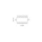 Tavolina e ngrënies në laminam dhe bazë çeliku Prodhuar në Itali - Ezzellino Viadurini