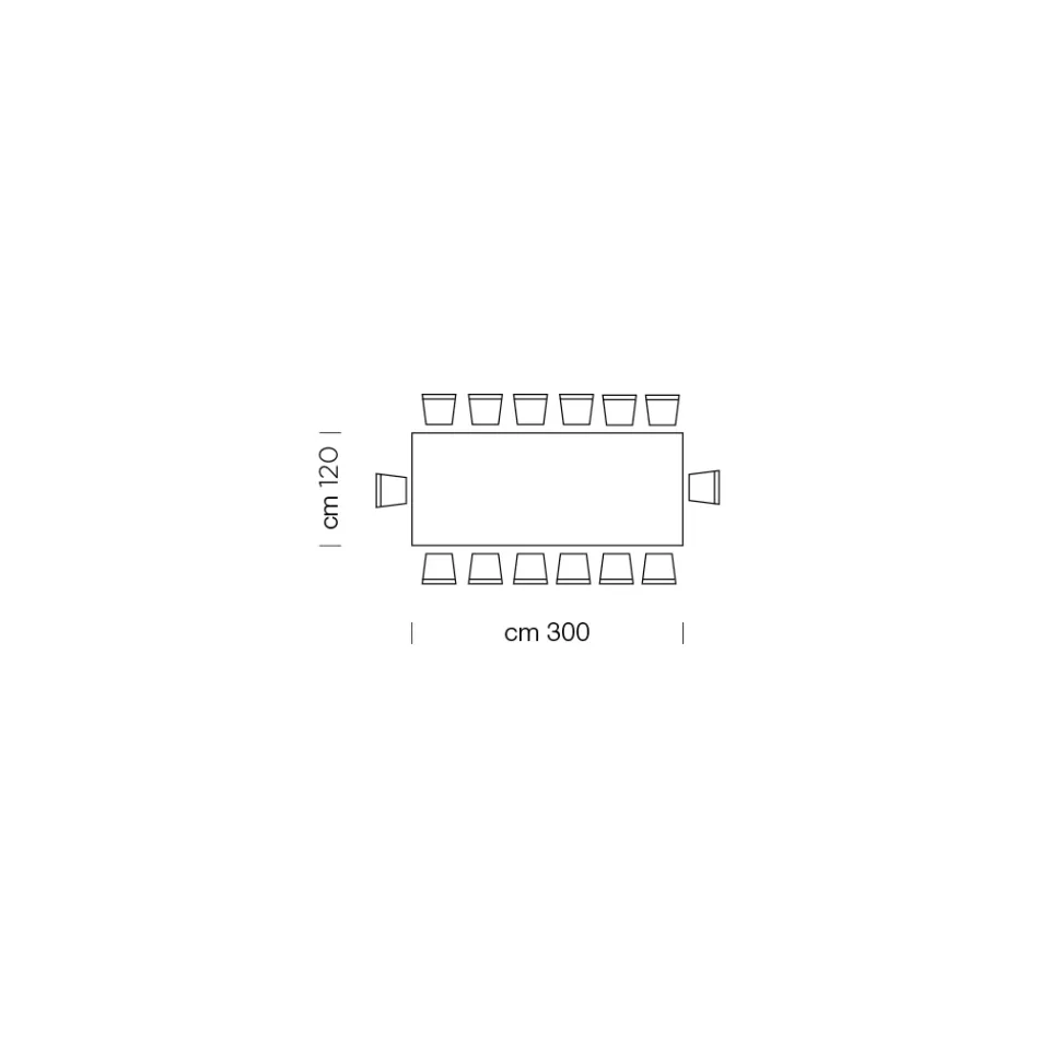 Tavolina e ngrënies në laminam dhe bazë çeliku Prodhuar në Itali - Ezzellino Viadurini