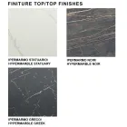 Tavolina e ngrënies në laminam dhe bazë çeliku Prodhuar në Itali - Ezzellino Viadurini