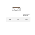 Tavolina e ngrënies në dërrasë të qëndrueshme Prodhuar në Itali - Adelio Viadurini