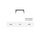 Tavolinë ngrënieje në Mdf me futje të sipërme Made in Italy - Abisso Viadurini