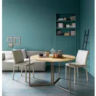 Tavolinë ngrënieje moderne të palosshme në dru dhe metal prodhuar në Itali - Menelao Viadurini