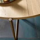 Tavolinë ngrënieje moderne të palosshme në dru dhe metal prodhuar në Itali - Menelao Viadurini