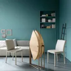 Tavolinë ngrënieje moderne të palosshme në dru dhe metal prodhuar në Itali - Menelao Viadurini