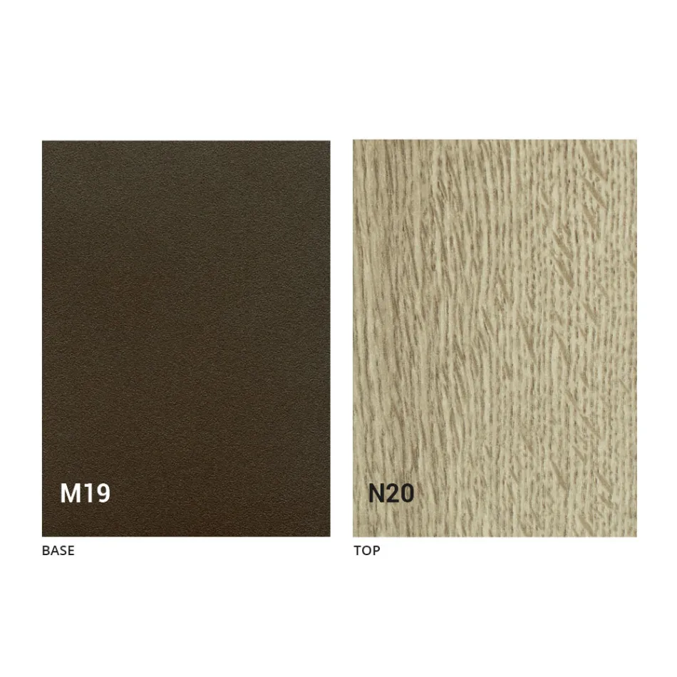 Tavolinë ngrënieje moderne të palosshme në dru dhe metal prodhuar në Itali - Menelao Viadurini