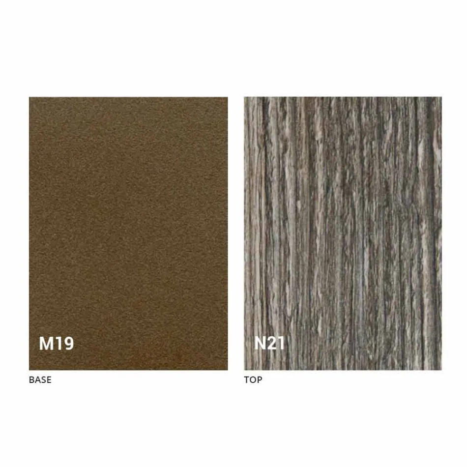 Tavolinë ngrënieje moderne të palosshme në dru dhe metal prodhuar në Itali - Menelao Viadurini