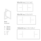 Tavolinë ngrënie drejtkëndëshe me gurë porcelani Prodhuar në Itali - Emilio Viadurini