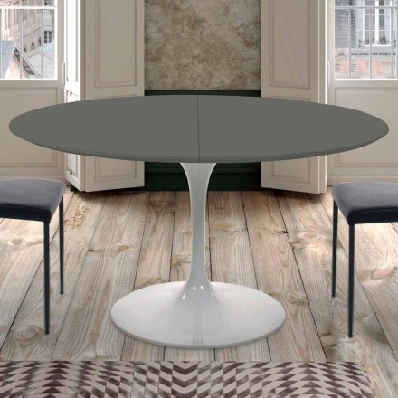 Tavolinë e Rrumbullakët e Zgjatshme deri në 170 cm Prodhuar në Itali - Dollarë Viadurini