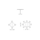 Tavolinë e Rrumbullakët e Zgjatshme deri në 170 cm Prodhuar në Itali - Dollarë Viadurini