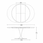 Tavolina e Rrumbullakët e Darkës në Laminam Qeramike Prodhuar në Itali - Lupetto Viadurini