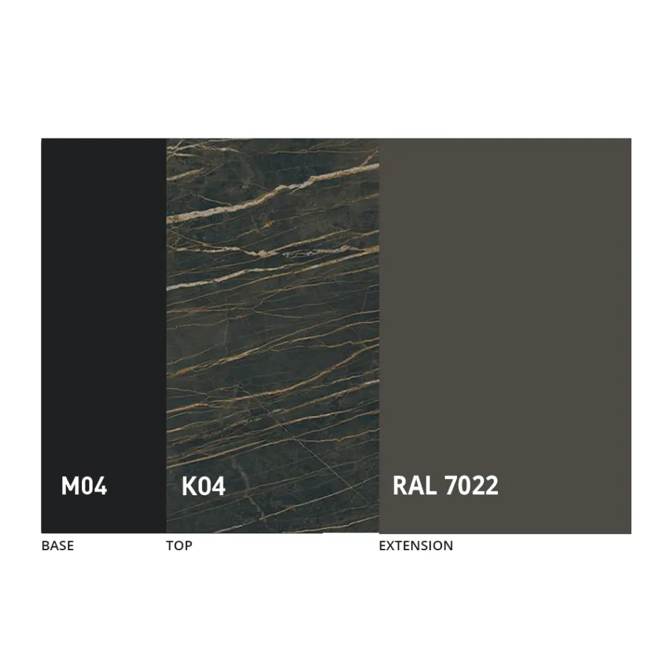 Tavolina e Rrumbullakët e Darkës në Laminam Qeramike Prodhuar në Itali - Lupetto Viadurini