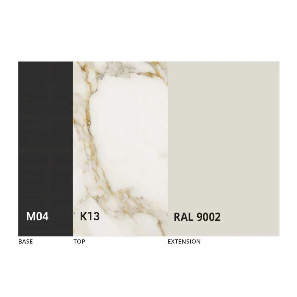 Tavolina e Rrumbullakët e Darkës në Laminam Qeramike Prodhuar në Itali - Lupetto Viadurini