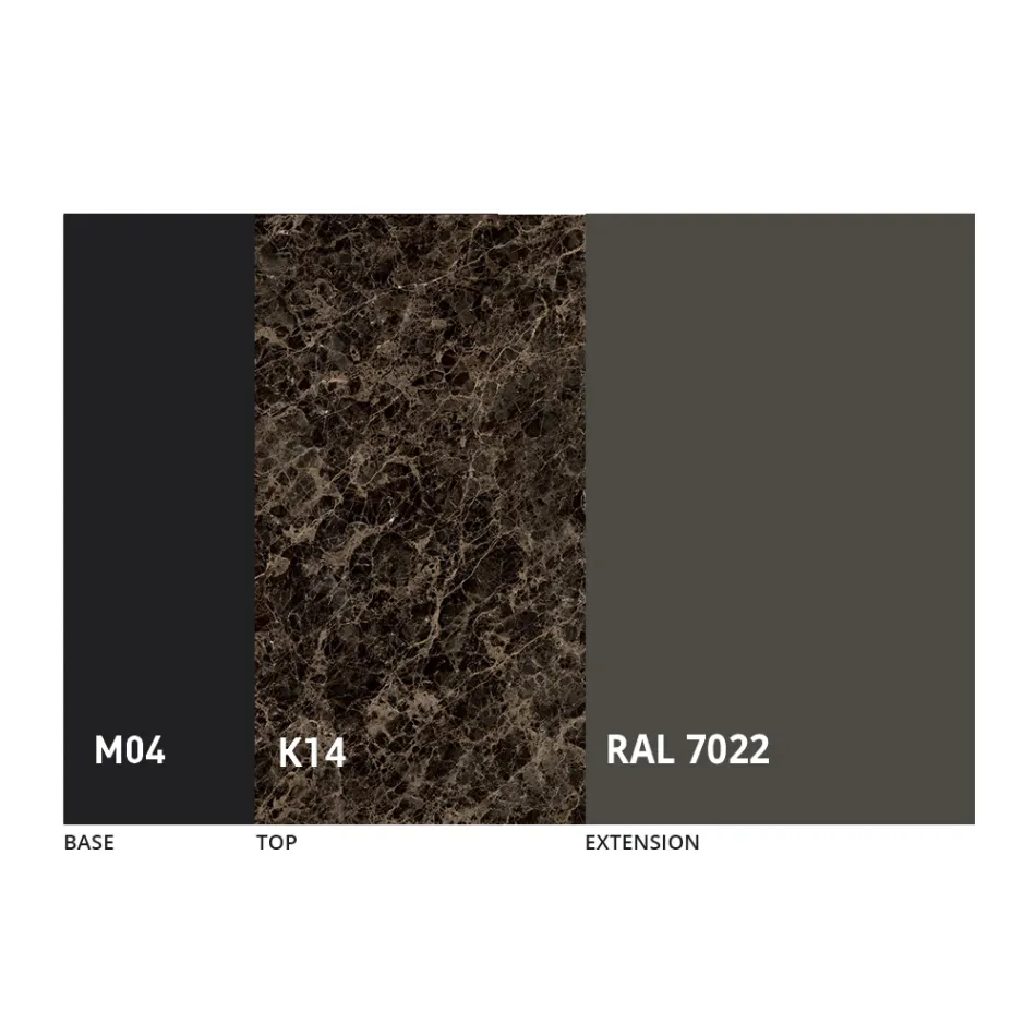 Tavolina e Rrumbullakët e Darkës në Laminam Qeramike Prodhuar në Itali - Lupetto Viadurini