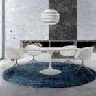 Tavolinë e rrumbullakët e ngrënies me majë laminate Made in Italy – Dollarë Viadurini