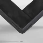 Tavolinë ngrënieje e rrumbullakët prej druri me sipërfaqe qelqi Bao, dizajn modern Viadurini