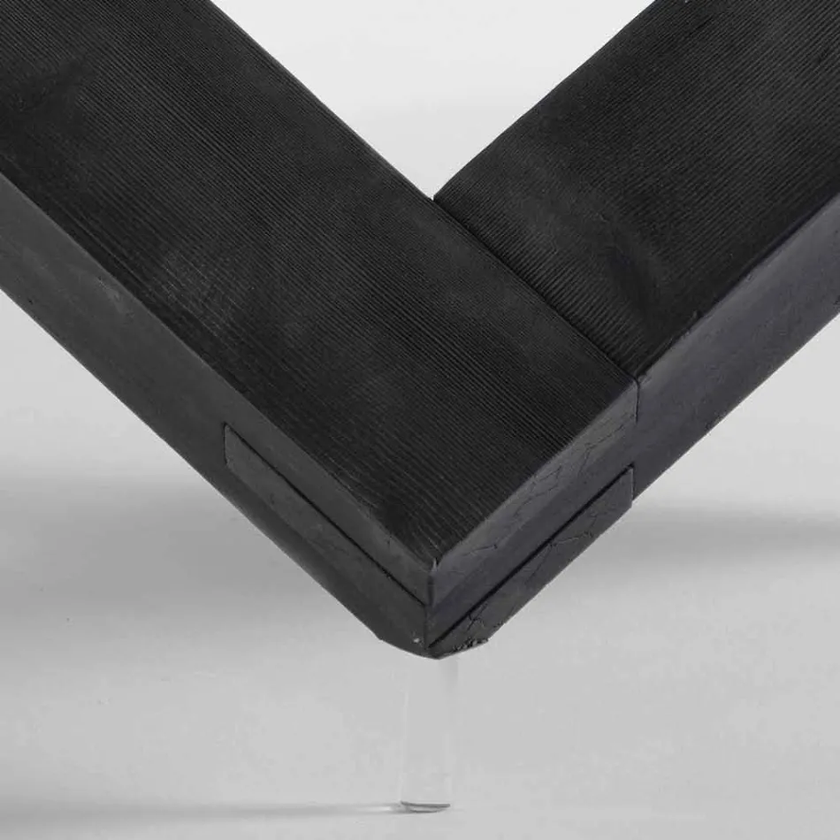 Tavolinë ngrënieje e rrumbullakët prej druri me sipërfaqe qelqi Bao, dizajn modern Viadurini