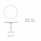 Tavolinë ngrënieje e rrumbullakët në mermer dhe alumin të lyer të prodhuar në Itali - E shkëlqyeshme Viadurini