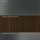 Tavolinë e rrumbullakët e ngrënies në gotë të tymosur me bazë druri Made in Italy - Rondo Viadurini