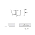 Tavolinë e rrumbullakët e ngrënies Metal dhe Hpl e laminuar Prodhuar në Itali - Bastiano Viadurini