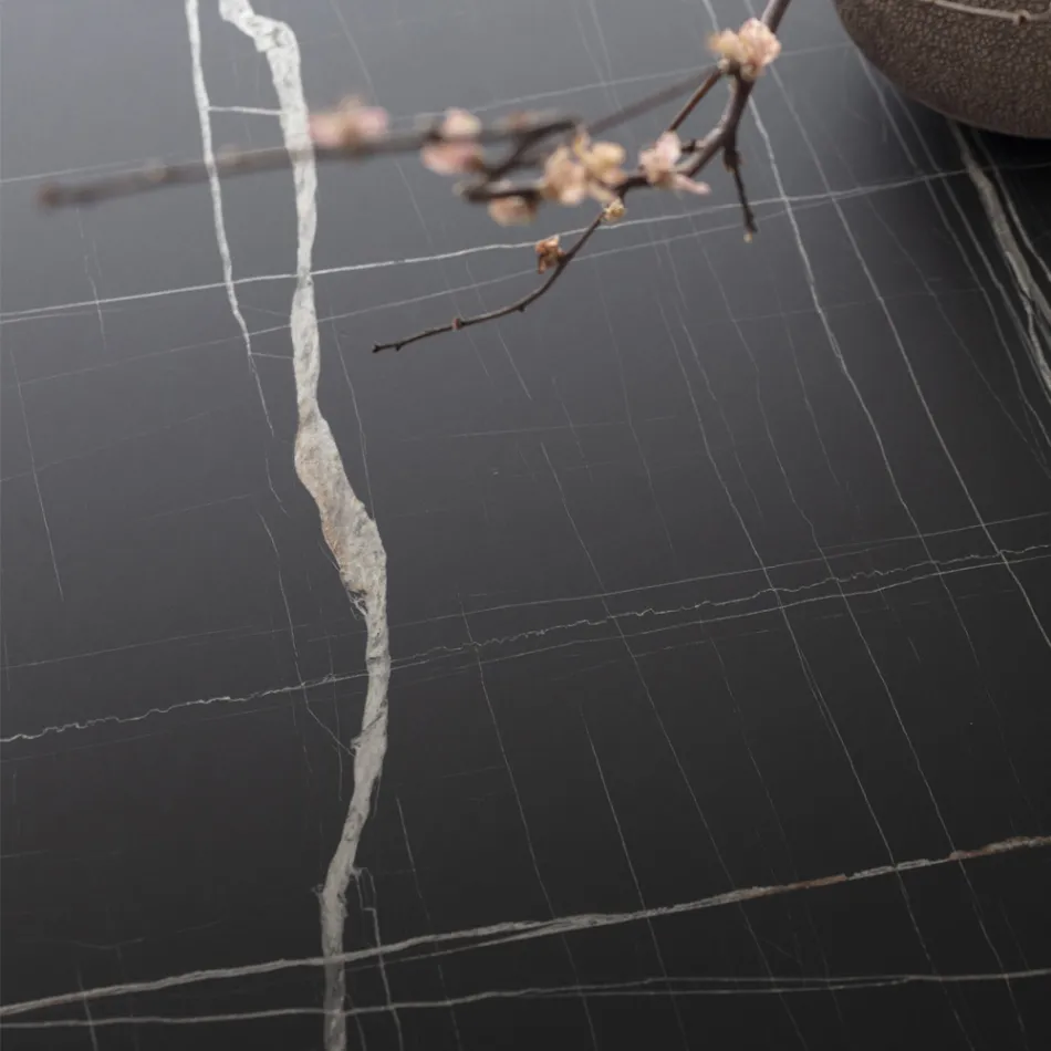 Tavolinë e rrumbullakët e ngrënies Metal dhe Hpl e laminuar Prodhuar në Itali - Bastiano Viadurini