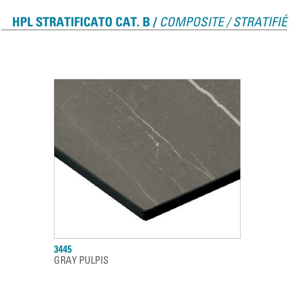 Tavolinë e rrumbullakët e ngrënies Metal dhe Hpl e laminuar Prodhuar në Itali - Bastiano Viadurini