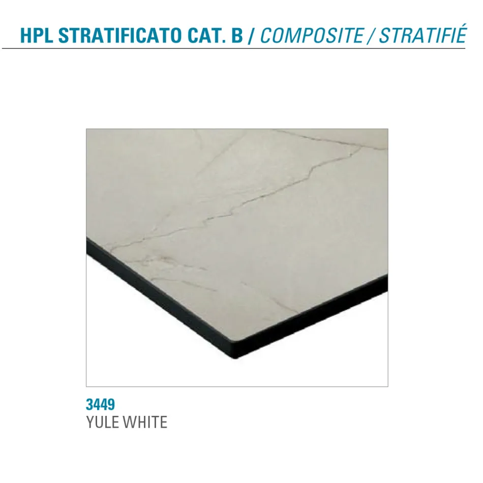 Tavolinë e rrumbullakët e ngrënies Metal dhe Hpl e laminuar Prodhuar në Itali - Bastiano Viadurini