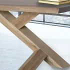 Tavolinë ngrënieje Solid Oak e disponueshme me skaje të ndryshme Made in Italy - Boromir Viadurini