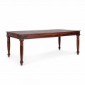 Tavolinë ngrënieje me stil klasik në druveshje të ngurta prej druri të akacies - Pitta