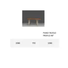 Struktura e tavolinës së ngrënies në hekur dhe dru të fortë Prodhuar në Itali - Romino Viadurini