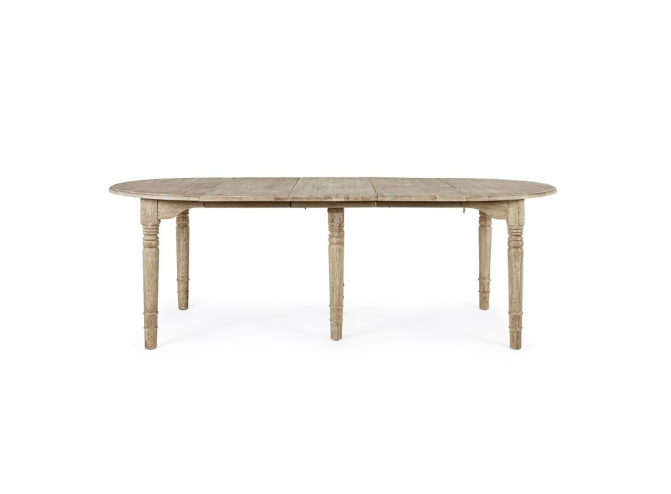 Tavolinë e rrumbullakët e ngrënies E zgjatur deri në 272 cm në Homemotion Wood - Guglio Viadurini