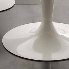 Tavolinë ngrënieje e rrumbullakët e bardhë Topeka, dizajn modern Viadurini