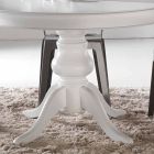 Tavolinë e rrumbullakët klasike në dru të fortë Oliva Viadurini