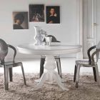 Tavolinë e rrumbullakët klasike në dru të fortë Oliva Viadurini