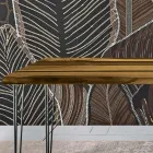 Tavolinë ndenjeje në lisi dhe rrëshirë epokside me ngjyrë Prodhuar në Itali - Magnus Viadurini