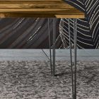 Tavolinë ndenjeje në lisi dhe rrëshirë epokside me ngjyrë Prodhuar në Itali - Magnus Viadurini