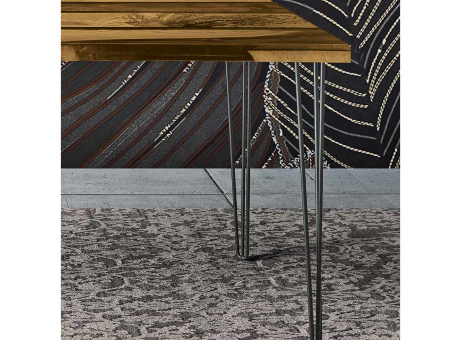 Tavolinë ndenjeje në lisi dhe rrëshirë epokside me ngjyrë Prodhuar në Itali - Magnus Viadurini