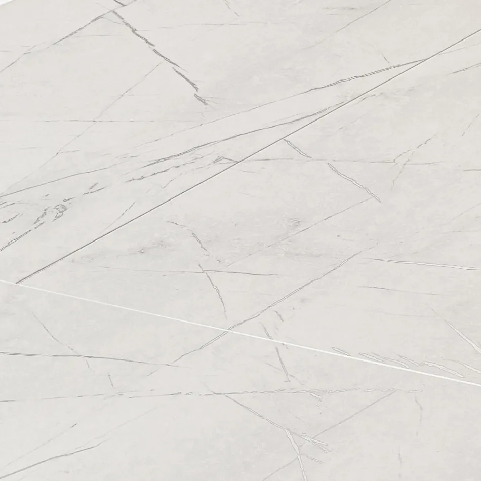 Tavolinë e zgjerueshme për dhomën e ndenjes 260 ose 300 cm në metal dhe HPL - Borgo Viadurini