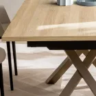 Tavolinë e zgjerueshme për dhomën e ndenjes 260 ose 300 cm në metal dhe HPL - Borgo Viadurini